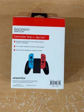 Nintendo Joy-Con Controller Grip with Blue and Red Joy‑Con Mockup